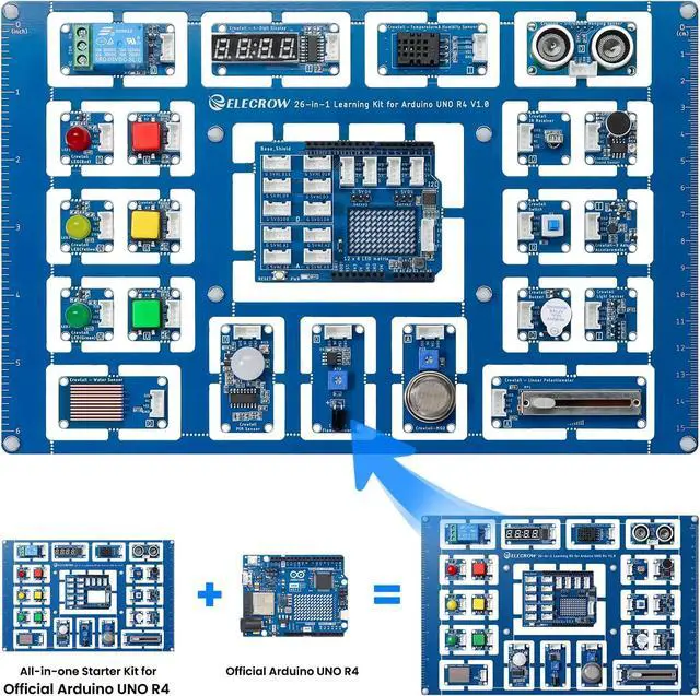 Alt view image 3 of 7 - All-in-one Starter Kit with Uno R4 WiFi Development Board