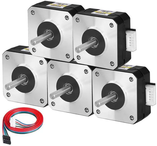 Main image of 5Pack Nema 17 Stepper Motor 42x21mm 0.13Nm (18.41oz·in) 1.0A 3.5