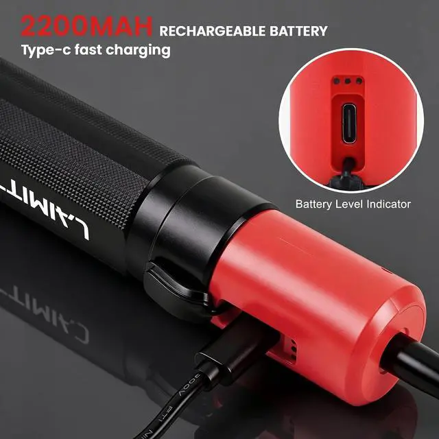 Alt view image 5 of 7 - Magnetic Flashlight with Flexible Gooseneck, Rechargeable Work Light LED Zoomable Lens Flashlight, Mechanic Light for Work Bench, Auto-Repairing, Inspection, Emergency (2 Pack)