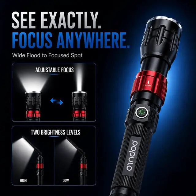 Alt view image 5 of 7 - 3 in 1 Led Work Lights with Magnetic Base, LED Flashlight with Flexible Gooseneck and Slim Bar Light, 400 Lumens Rechargeable Flashlights for Household, Camping and Car