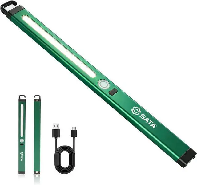 Main image of Ultra-Slim Ruler-Style LED Inspection Light with Magnetic Back,400LM, 2700mAh, Rechargeable SMD Work Light for Underhood, Auto Repair, Garage, Workshop