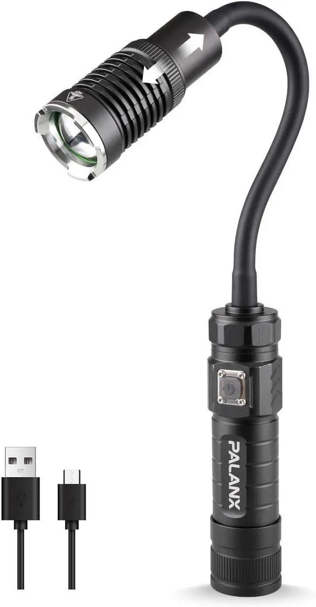 Main image of Flexible Gooseneck Rechargeable LED Work Light with Magnetic Base