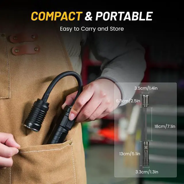 Alt view image 6 of 6 - Flexible Gooseneck Rechargeable LED Work Light with Magnetic Base