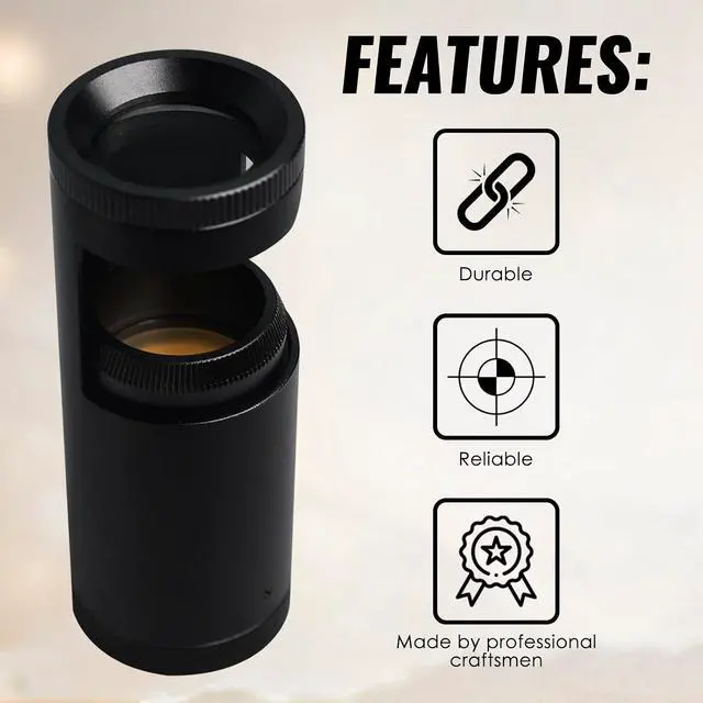 Alt view image 4 of 7 - Double Lens Polariscope, Portable Gemstone Polariscope 93mm Lenght with Built-in LED Professional Handheld Polariscope for Optical Properties Tool for Jeweler, Gemologist to Identifies Gemstones
