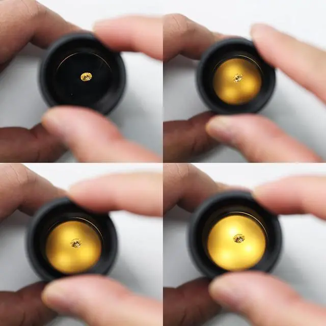 Alt view image 6 of 7 - Double Lens Polariscope, Portable Gemstone Polariscope 93mm Lenght with Built-in LED Professional Handheld Polariscope for Optical Properties Tool for Jeweler, Gemologist to Identifies Gemstones