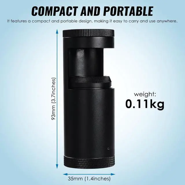 Alt view image 7 of 7 - Double Lens Polariscope, Portable Gemstone Polariscope 93mm Lenght with Built-in LED Professional Handheld Polariscope for Optical Properties Tool for Jeweler, Gemologist to Identifies Gemstones