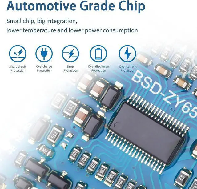 Alt view image 5 of 7 - 24S BMS 72V 50A Lifepo4 Battery Management System PCB Protection Board with Balance Wire and NTC,Ten Functional protections, Common Port, for Lifepo4 Battery Pack (24S 72V 50A)