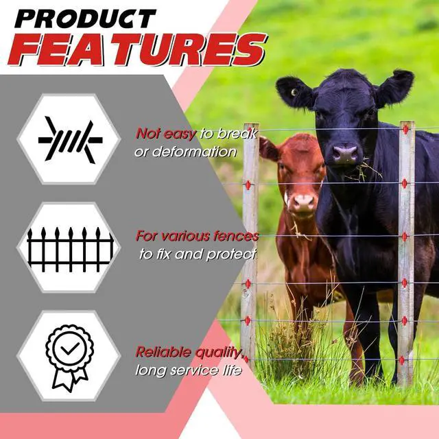 Alt view image 5 of 6 - 200 Pcs Electric Fence Insulator with 1 Pcs Insulator Socket Tool Screw in Ring Post Wood Post Electric Fence Ring with Socket Tool for Animal(Red)