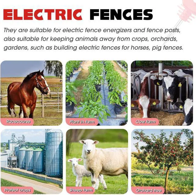 Alt view image 6 of 6 - 200 Pcs Electric Fence Insulator with 1 Pcs Insulator Socket Tool Screw in Ring Post Wood Post Electric Fence Ring with Socket Tool for Animal(Red)
