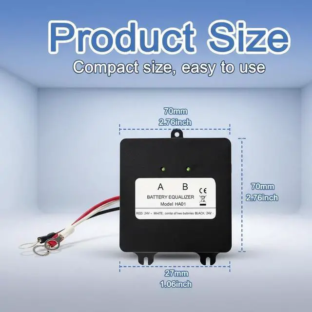 Alt view image 5 of 6 - HA01 Battery Equalizer LED Display for N x 12V Batteries Balancer 24V 48 V Voltage Balance Battery Charger Regulators Series Parallel,Optimizing Current 0-5A