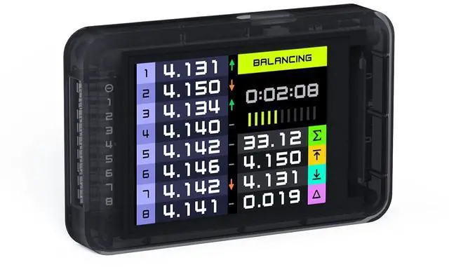 Main image of BL8 LiPo Battery Tester 2S-8S Smart Active Balancer XH2.54 Cell Voltage Tester for RC Batteries with High-Precision Color Screen App and Remote Control