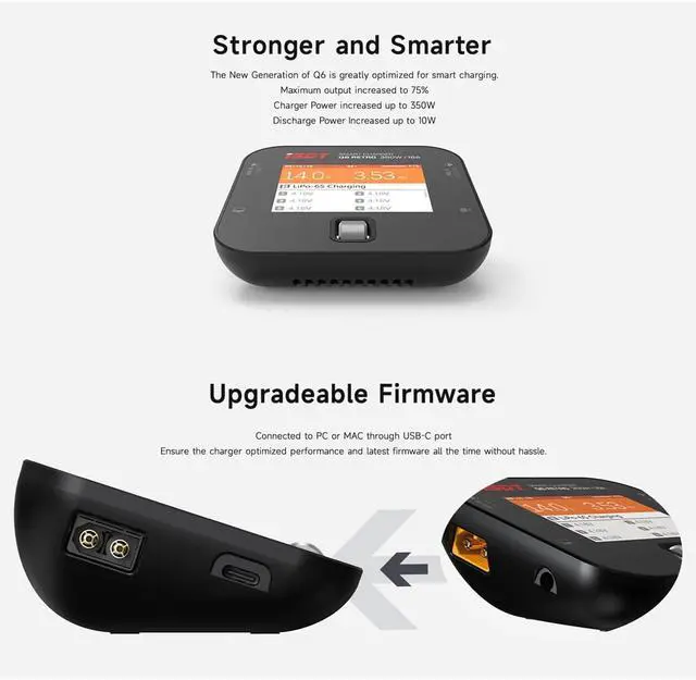 Alt view image 3 of 7 - Q6 Retro 350W 16A DC Lipo Battery Balance Charger Discharger for Rc Car Hobby Battery