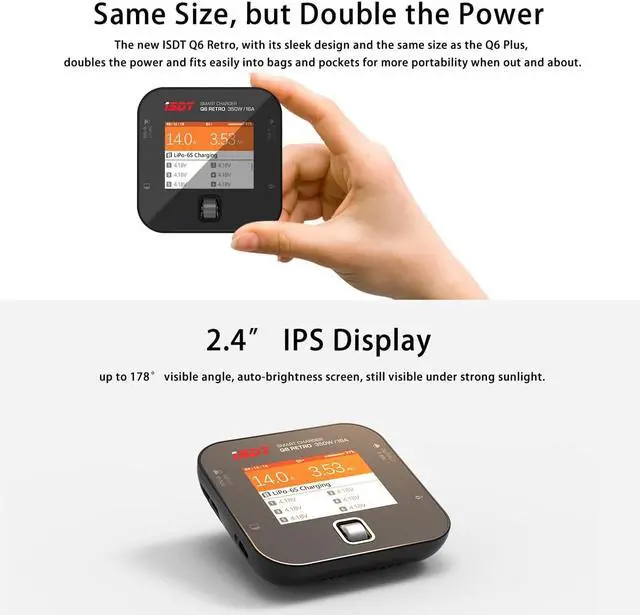 Alt view image 5 of 7 - Q6 Retro 350W 16A DC Lipo Battery Balance Charger Discharger for Rc Car Hobby Battery