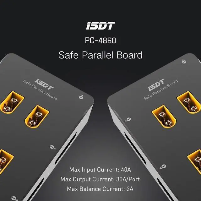 Alt view image 7 of 7 - PC-4860s Lipo Battery Charge Board,1-8S XT60 Safe Parallel Charge Board Balance Charging Plate for RC Battery Charger Lithium Batteries(4 Channels)