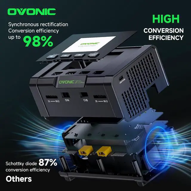 Alt view image 3 of 6 - X2 Pro Lipo Charger Bluetooth APP, AC 400W / DC 600W x2 Dual Channel, 20A per Channel, 1-8S Balance Charger for LiPo LiHV Life Li-Ion NiMH NiCd Pb