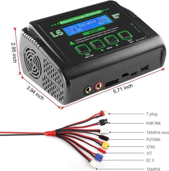 Alt view image 3 of 7 - Lipo Battery Charger 150W 10A RC Battery Charger, Balance Fast Charger Discharger for LiPo/Li-ion/Life Battery(1-6s) NiMH/NiCd (1-15s) Pb Battery