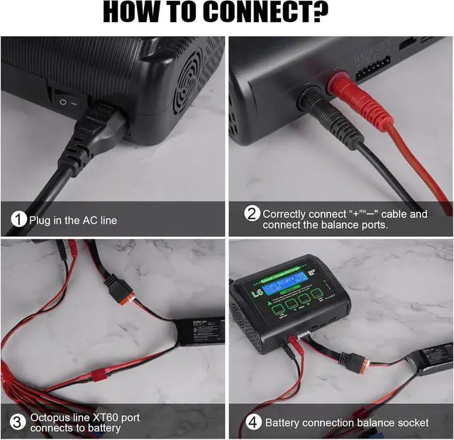 Alt view image 6 of 7 - Lipo Battery Charger 150W 10A RC Battery Charger, Balance Fast Charger Discharger for LiPo/Li-ion/Life Battery(1-6s) NiMH/NiCd (1-15s) Pb Battery