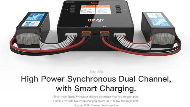 Alt view image 2 of 7 - K2 AIR Lipo Battery Balance Charger Discharger 1-6S AC 200W DC 500Wx2 20A Smart Charger for Life, Lilon, LiPo, LiHv/Pb/NiMH Battery Balance Charger