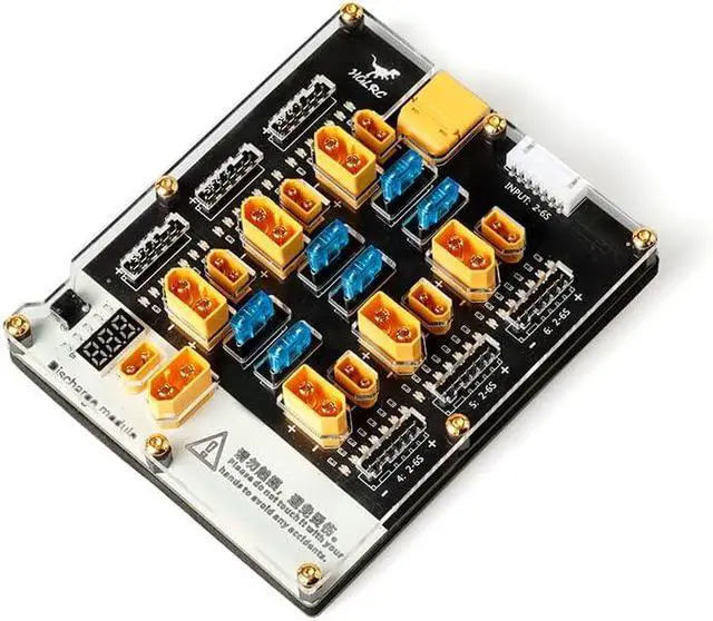 Alt view image 3 of 7 - Thor 6 Port Lipo Battery Balance Charger Board Pro 40A XT60 XT30 Plug 2-6S Integrated with Lipo Discharger for IMAX B6 ISDT Q6 Nano HOTA D6 Pro P6