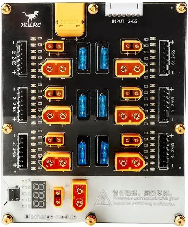 Alt view image 4 of 7 - Thor 6 Port Lipo Battery Balance Charger Board Pro 40A XT60 XT30 Plug 2-6S Integrated with Lipo Discharger for IMAX B6 ISDT Q6 Nano HOTA D6 Pro P6