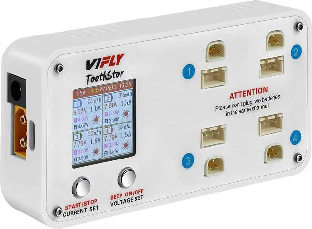 Main image of ToothStor 4-Port 2S LiPo Balance Charger w/Storage Mode