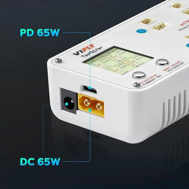 Alt view image 5 of 6 - ToothStor 4-Port 2S LiPo Balance Charger w/Storage Mode