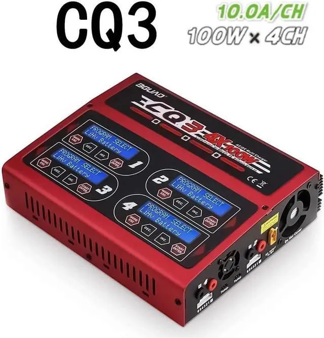 Alt view image 6 of 6 - BGUAD CQ3 10A 100W 1-6S 100Wx4/10Ax4 Balance Charger with JST_XH Adapter Board for LiPo Life NiMH NiCd Battery