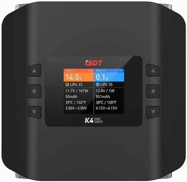 Main image of K4 Lipo Battery Balance Charger Discharger 1-8S AC 400W DC 600Wx2 Smart Charger for Life, Lilon, LiPo, LiHv/Pb/NiMH Battery Balance Charger