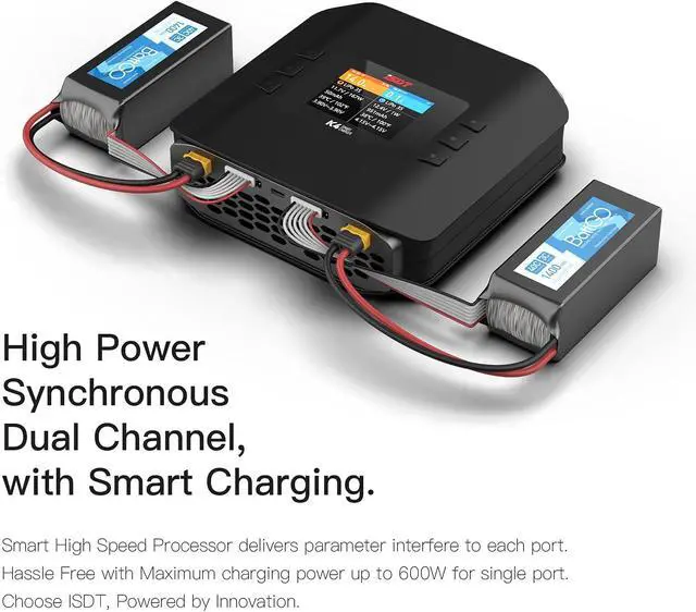 Alt view image 5 of 7 - K4 Lipo Battery Balance Charger Discharger 1-8S AC 400W DC 600Wx2 Smart Charger for Life, Lilon, LiPo, LiHv/Pb/NiMH Battery Balance Charger