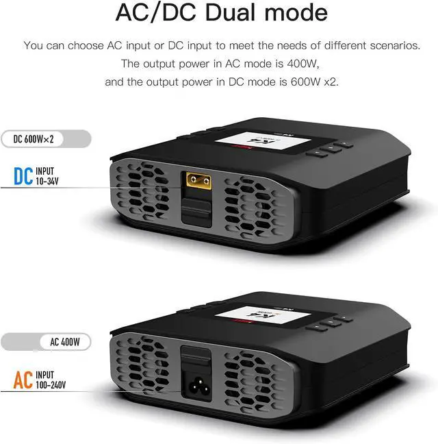 Alt view image 2 of 7 - K4 Lipo Battery Balance Charger Discharger 1-8S AC 400W DC 600Wx2 Smart Charger for Life, Lilon, LiPo, LiHv/Pb/NiMH Battery Balance Charger