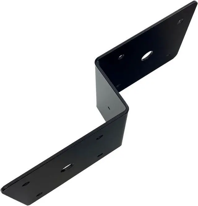 Alt view image 2 of 7 - 8 Pcs Z Tie Plate Metal Bracket,Deck Joist Hanger Hurricane Ties Plate ,Post Trusses Wood Timber Connectors Table top Fasteners ,Thickness 2 mm (Z Bracket(3.3x3.3x3))