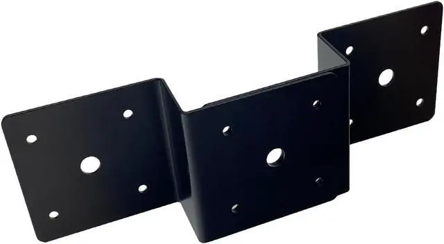 Alt view image 5 of 7 - 8 Pcs Z Tie Plate Metal Bracket,Deck Joist Hanger Hurricane Ties Plate ,Post Trusses Wood Timber Connectors Table top Fasteners ,Thickness 2 mm (Z Bracket(3.3x3.3x3))