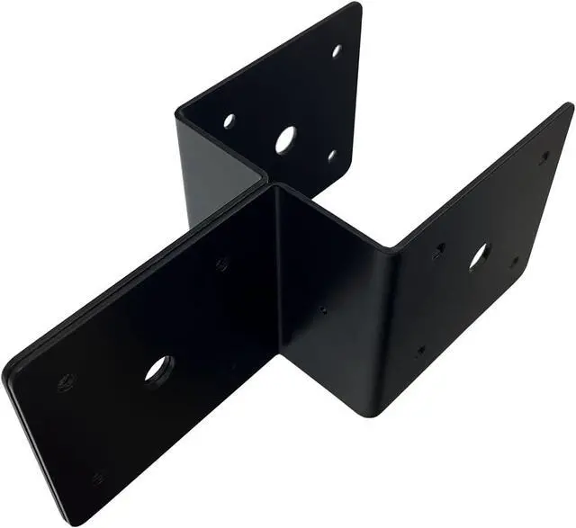 Alt view image 4 of 7 - 8 Pcs Z Tie Plate Metal Bracket,Deck Joist Hanger Hurricane Ties Plate ,Post Trusses Wood Timber Connectors Table top Fasteners ,Thickness 2 mm (Z Bracket(3.3x3.3x3))