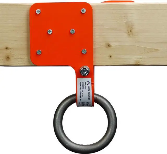 Alt view image 5 of 5 - Malta Dynamics Made in US Truss Anchor for 2" x 4" Wooden Truss with Included Fastener Screws and Rotating Alloy Steel Attachment Point