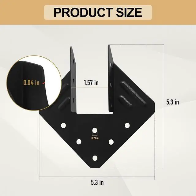 Alt view image 3 of 7 - 32 Pack Hurricane Ties for 2x4 2x6 2x8 Wood Joist Rafter Truss Connector