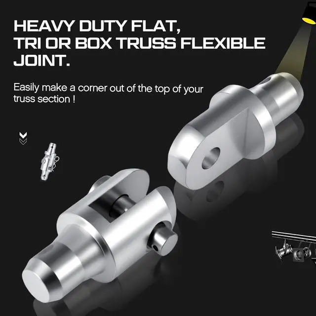 Alt view image 4 of 6 - Yaocom 2 Pack Aluminum Flexible Hinge Joint Suit Flat with Clips Pin Tri Box Truss 290mm Trussing Lighting Dj Stage Lighting Accessories