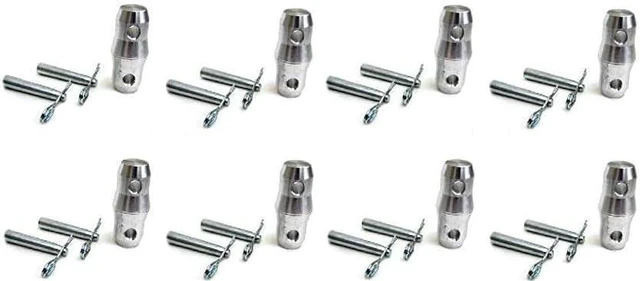 Main image of 8 Pack Double Ended Conical Truss Coupler with Clips For Stage Lighting Replace Parts - Fits All Major Name Brands F34 F33 & Pipe 2"