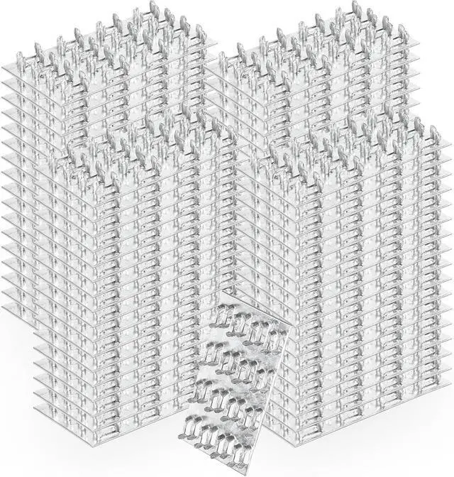 Main image of Truss Plates 2x4, 60 Pcs Pronged Mending Plate with Staggered Nail Teeth, Roof to Truss Wood Connectors, 20 Ga Thickness