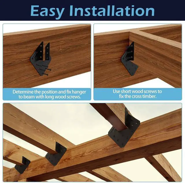 Alt view image 6 of 7 - 16Pcs Hurricane Tie for Rafter,Heavy Duty 2mm Thick Hurricane Strap