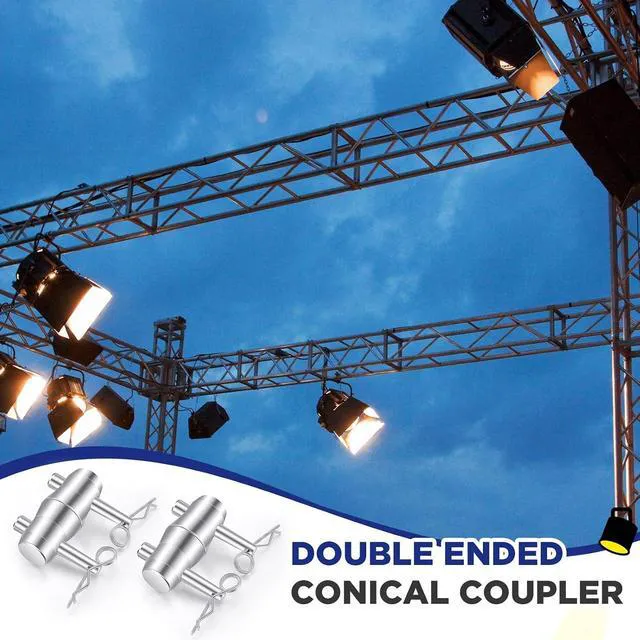 Alt view image 5 of 6 - 16 Pack Double Ended Conical Coupler with Clips Pin Fit F34 F33 Pipe