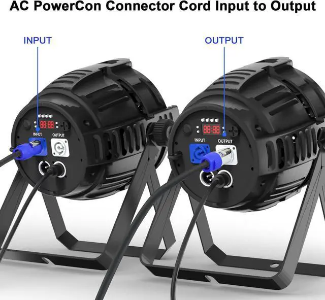 Alt view image 2 of 5 - 5 Pack Stage Light PowerCON Cable, 3 Pin 16AWG AC PowerCon Connector Cord Input to Output, 20A Power Extension Cord for Outdoor Stage Lighting Series - 1M / 3FT (5PC)