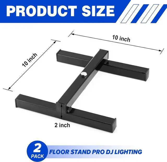 Alt view image 3 of 6 - 2 Pcs LED Par Can Floor Stand Pro DJ Lighting H Frame Par Light Mount Bracket Mount Holder
