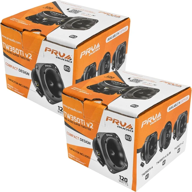 Alt view image 5 of 5 - Car Audio Tweeters TW350Ti v2 240 Watts Titanium Bullet Tweeters Pair 3 Inch PRO Audio Compact Design, 8 Ohm, High Output Easy to Mount High Frequency Speakers