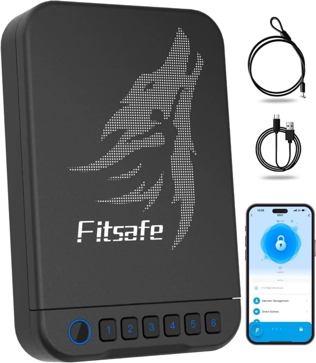 Main image of Biometric Gun Safe for Handgun with Bluetooth App Access