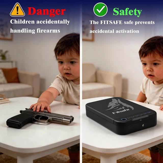 Alt view image 6 of 7 - Biometric Gun Safe for Handgun with Bluetooth App Access