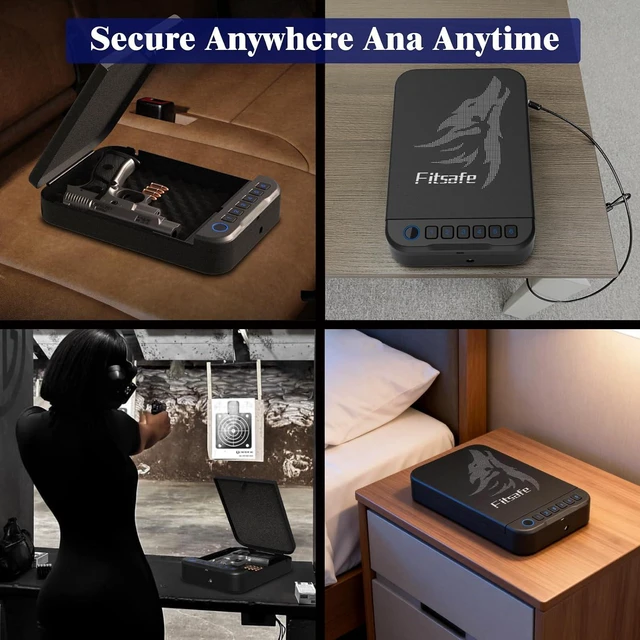 Alt view image 7 of 7 - Biometric Gun Safe for Handgun with Bluetooth App Access