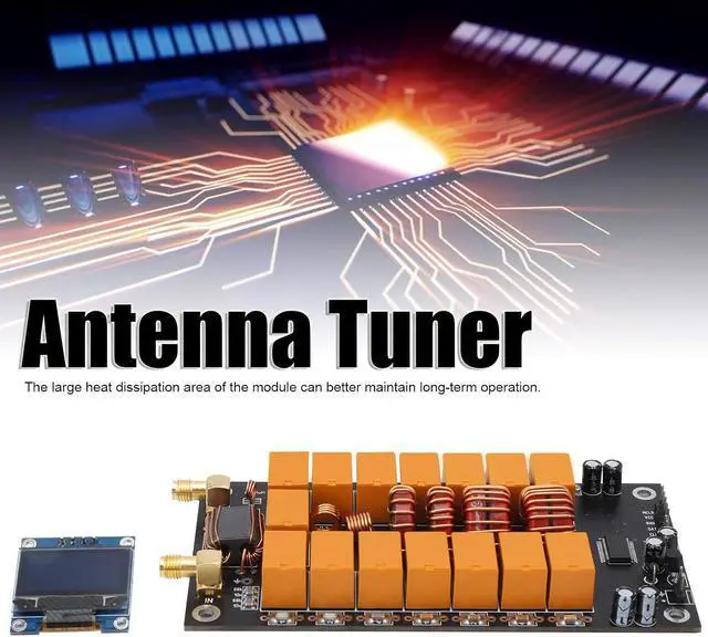 Alt view image 2 of 7 - ATU-100 Mini Automatic Antenna Tuner, 400mA Antenna Tuner Board with Screen Finished, DIY Kits Antenna Tester Components