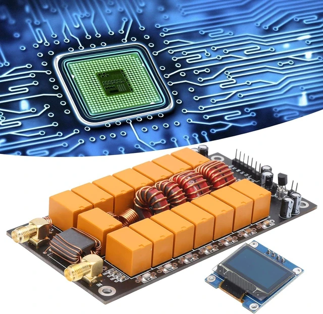 Alt view image 3 of 7 - ATU-100 Mini Automatic Antenna Tuner, 400mA Antenna Tuner Board with Screen Finished, DIY Kits Antenna Tester Components