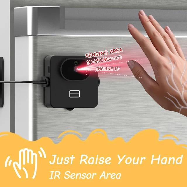 Alt view image 2 of 7 - Palm Vein Fridge Lock for Child Safety - Smart Biometric Refrigerator Lock