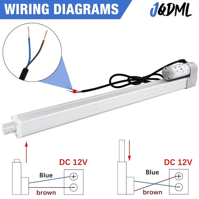 Alt view image 7 of 7 - 12V High Speed Linear Actuator 66 lbs - 4 Inch Stroke IP54 Waterproof